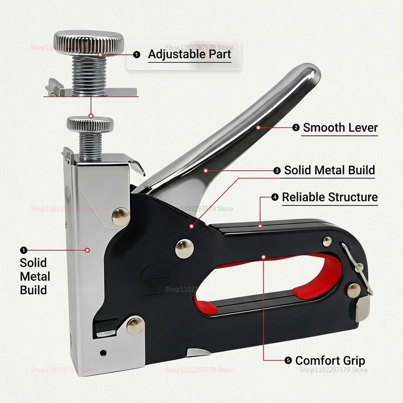 مجموعة مسدس تدبيس ومسامير شديد - مراجعة Electric Stapler Heavy وسعره