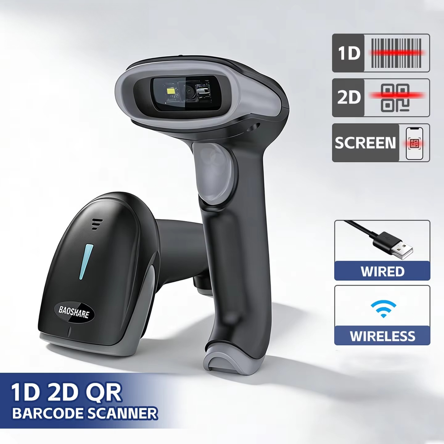 ماسح ضوئي لاسلكي USB بتقنية 2. - مراجعة Barcode Scanner 2D وسعره