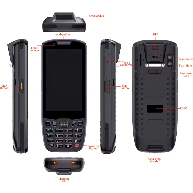 جهاز محمول متين 4 بوصات مع ماس - مراجعة Barcode Scanner 2D وسعره