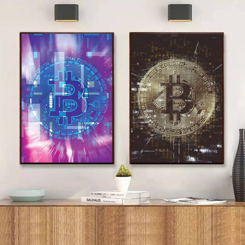 لوحة فنية لعملة ذهبية بتقنية ا - مراجعة Tech Office Wallpaper وسعره